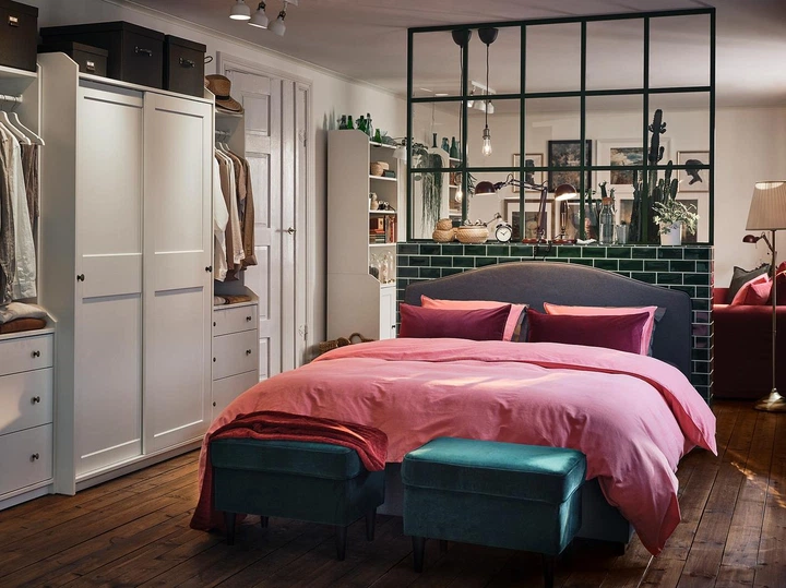 Гардероб IKEA ХАУГА, комбинация, белый, 258x55x199 см, 793.881.64 - Фото 3 Гардероб IKEA ХАУГА, комбинация, белый, 258x55x199 см, 793.881.64 - изображение 3