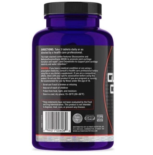 Витамины Ultimate Nutrition Glucosamine Chondroitin MSM 90 табл - изображение 2