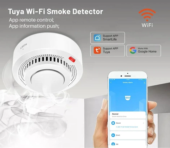 Димовий детектор пожежна сигналізація WiFi SMOKE DETECTOR YG400A - зображення 2