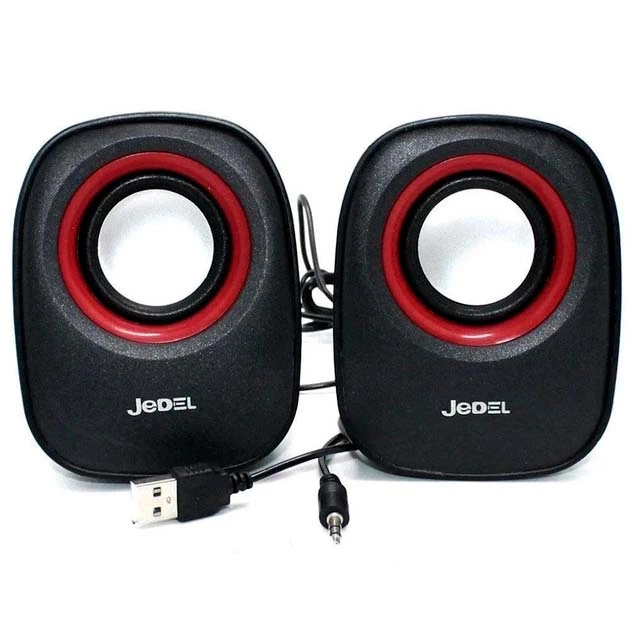 Комп‘ютерні колонки Jedel M600 USB+3.5mm, 2x3W, 90Hz-20KHz, з регулятором гучності, дротові для комп'ютера або ноутбука Червоний-Чорний - Фото 3 Комп‘ютерні колонки Jedel M600 USB+3.5mm, 2x3W, 90Hz-20KHz, з регулятором гучності, дротові для комп'ютера або ноутбука Червоний-Чорний - изображение 3