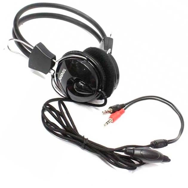 Навушники Jedel JD-808 дротові повнорозмірні з мікрофоном 1.5М/Mini-jack 3.5 для ПК/ноутбука Чорний - изображение 4