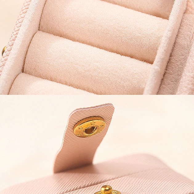 Шкатулка Casegrace SP-01244 Pink для колец и ювелирных изделий портативная компактная - Фото 6 Шкатулка Casegrace SP-01244 Pink для колец и ювелирных изделий портативная компактная - изображение 6