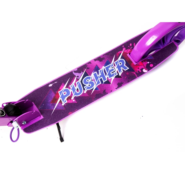 Двухколесный складной самокат Bavarsport Pusher, колеса 200 мм, ручной тормоз, фиолетовый - изображение 4