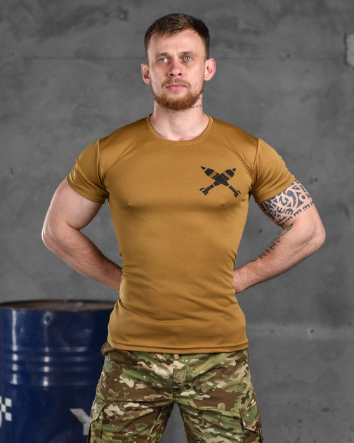 Тактична футболка потоотводящая odin mina кайот XL - зображення 1