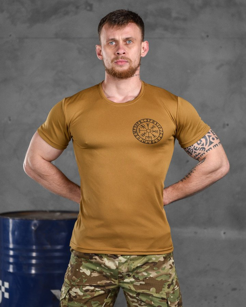Тактическая потоотводящая футболка odin кайот руны M - изображение 1