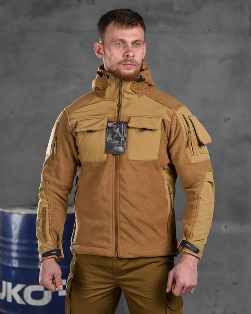 Тактическая мужская флисовая куртка XL койот (85575) - изображение 1