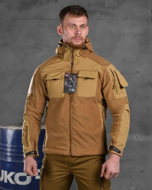 Тактическая мужская флисовая куртка 2XL койот (85575) - изображение 1