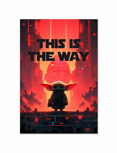 Постер плакат FNBK Грогу This is the way, Бейби Йода (Mandalorian, Star Wars, Мандалорец, Звездные войны) 50x70 см - Фото 1 Постер плакат FNBK Грогу This is the way, Бейби Йода (Mandalorian, Star Wars, Мандалорец, Звездные войны) 50x70 см - изображение 1