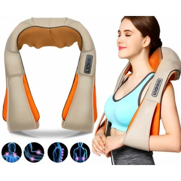 Массажер роликовый для спины и шеи с инфракрасным прогревом Massager of Neck Kneading - изображение 2