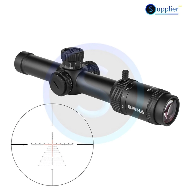 Оптичний приціл Spina optics 1.2-6x24 з підсвічуванням - зображення 1