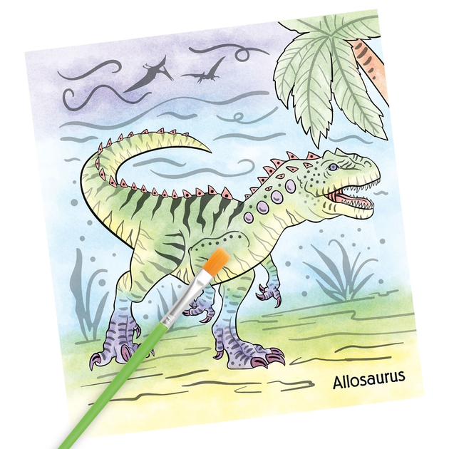 Kolorowanka wodna Depesche Dino World Watercolour Book (4010070652807) - obraz 3