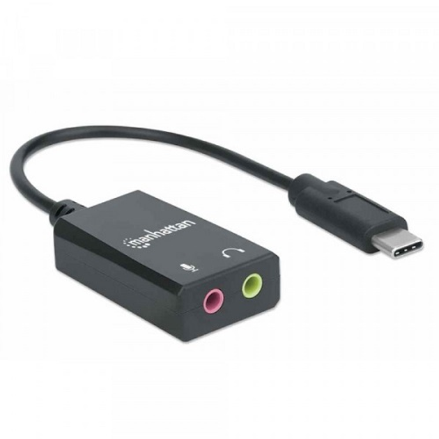 Звуковая плата USB Type-C 2.1 Manhattan 153317 Channel черный - изображение 2