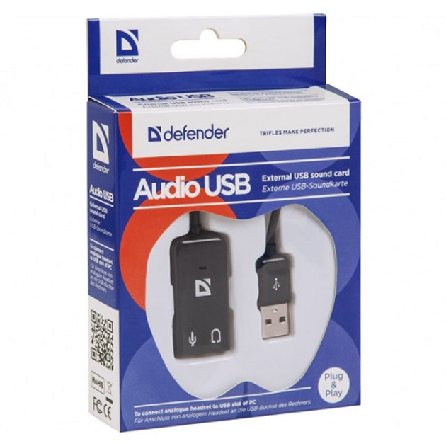 Звуковая плата USB Defender 63002 Audio USB – 2х3.5 мм jack - изображение 2