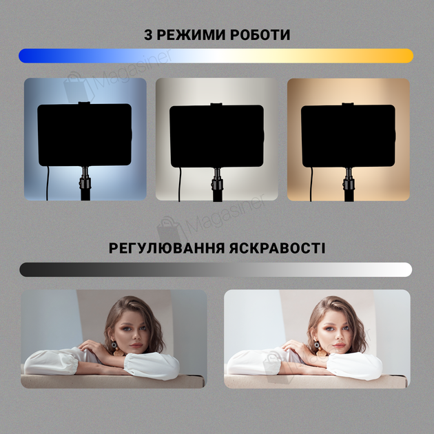 Прямокутна світлодіодна лампа LED FILL LIGHT лампа 20х13см зі змінними фільтрами (2736-1) - Фото 7 Прямокутна світлодіодна лампа LED FILL LIGHT лампа 20х13см зі змінними фільтрами (2736-1) - зображення 7