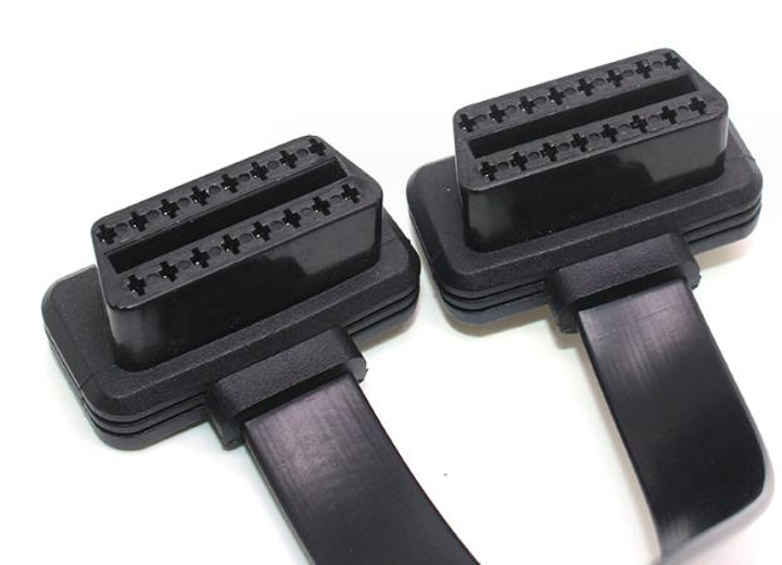 Кабель разветвитель OBD2 - > 2x OBD2 30 см плоский 16-16-pin удлинитель (565722293) Черный - изображение 2