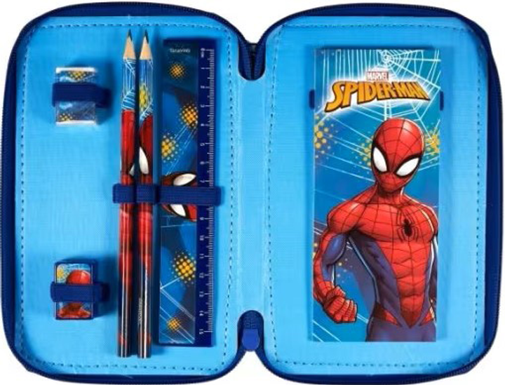 Piórnik podwójny Euromic Spider-Man z wyposażeniem (5701359805746) - obraz 3