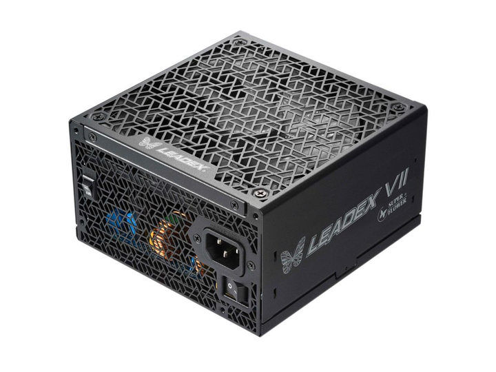 Блок питания Super Flower Leadex VII XG 850W 80+ Gold, Cybenetics Platinum, ATX 3.0 & PCIe 5.0, W/12VHPWR Cable (2x8pin - 16pin native cables), FDB Fan, SF-850F14XG, Black - изображение 1