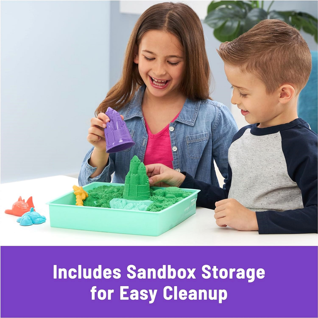 Piasek kinetyczny Spin Master Sandbox Zielony 454 g (0778988404942) - obraz 4