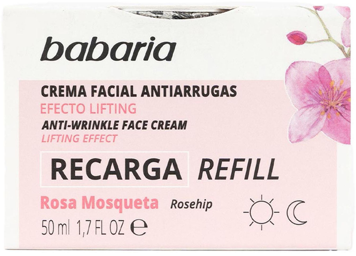 Krem do twarzy Babaria Rosa Mosqueta Crema Facial Anti-Arrugas Vegano Relleno na dzień 50 ml (8410412100564) - obraz 1