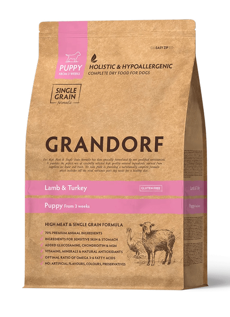 Сухой корм Grandorf Puppy Lamb & Turkey для щенков мелких и средних ...