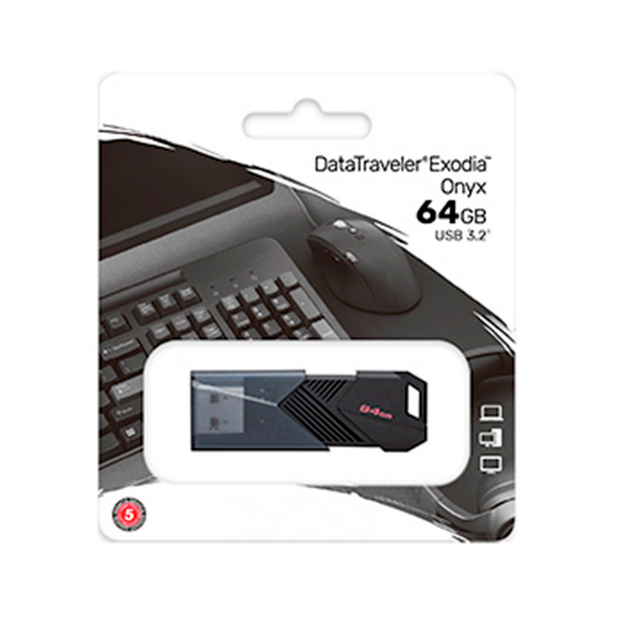 USB Флешка Flash Card DataTraveler Exodia Onyx 64GB Черная - изображение 2