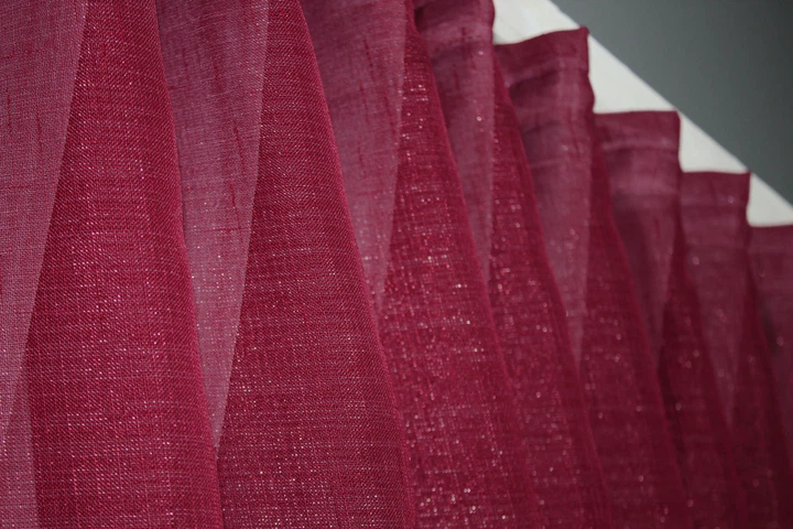Кухонні шторки VR-Textil № 101к з підв'язками рожевий з бордовим 330х170 см (50-376) - Фото 6 Кухонні шторки VR-Textil № 101к з підв'язками рожевий з бордовим 330х170 см (50-376) - зображення 6