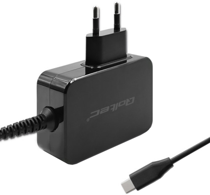 Ładowarka sieciowa Qoltec GaN Power Pro Charger USB-C 45W 5-20V 2.25-3A Black - obraz 2