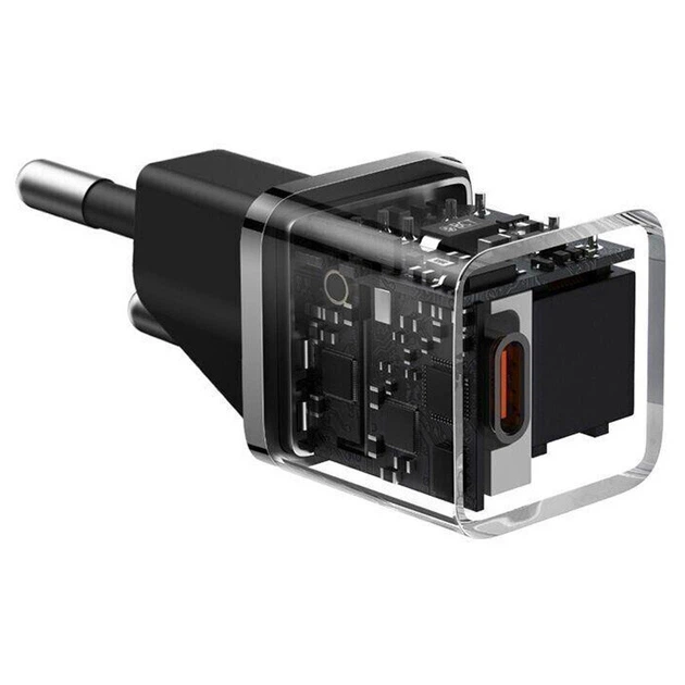 Сетевое зарядное устройство Baseus GaN5 Fast Charger (mini) 1C 20W (CCGN05010) (Black) (184215) - Фото 3 Сетевое зарядное устройство Baseus GaN5 Fast Charger (mini) 1C 20W (CCGN05010) (Black) (184215) - изображение 3