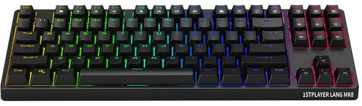 Игровая клавиатура 1stPlayer MK8 Lite Yellow Switch USB (Black) Epik (184427) - изображение 2