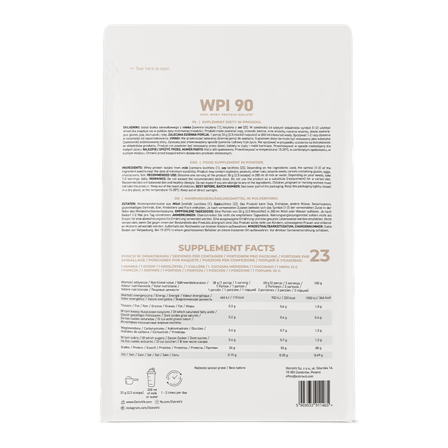 Cивороватковий протеін OstroVit WPI 90 700 g natural - зображення 2