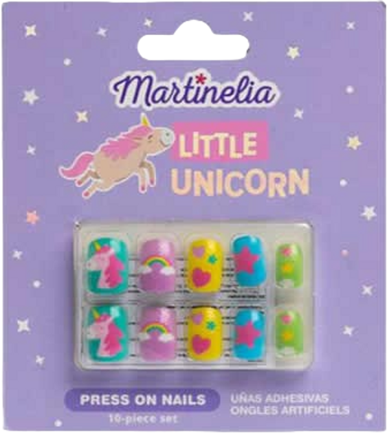 Sztuczne paznokcie Martinelia Little Unicorn Nails dla dziewczynki 10 szt (8436609394165) - obraz 1