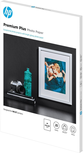 Papier fotograficzny HP 210x297mm Paper Premium Glossy 20szt (CR672A) - obraz 2