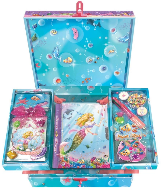 Набір для творчості Pecoware With Diary and accessories in box with shelves Mermaid (5907543774076) - зображення 2