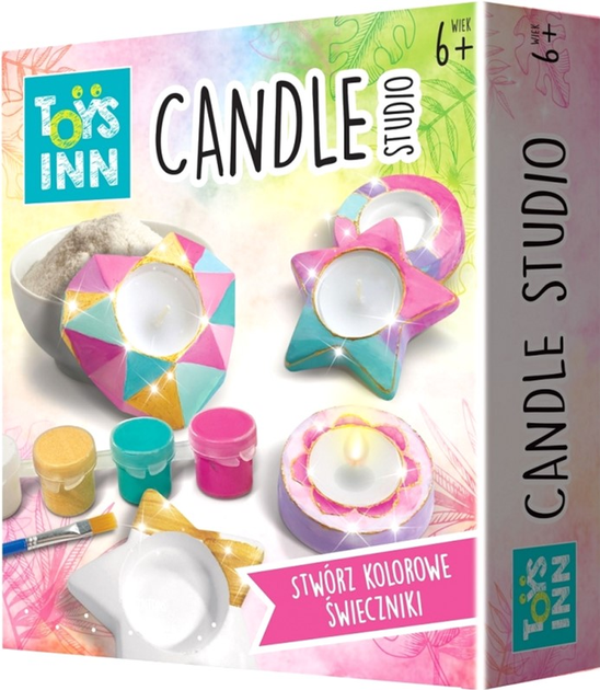 Zestaw kreatywny Stnux Kolorowe świeczniki (5901583297847) - obraz 1