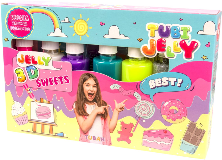 Zestaw kreatywny Tuban Tubi Jelly Sweets 6 kolorów (5901087033231) - obraz 1
