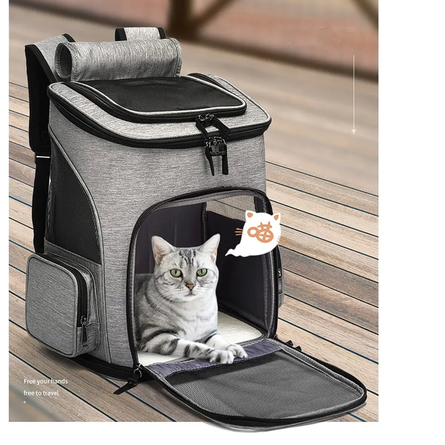 Портативна дорожня сумка-рюкзак для собак і кішок Voyager Pet VB16007, Синій - зображення 2