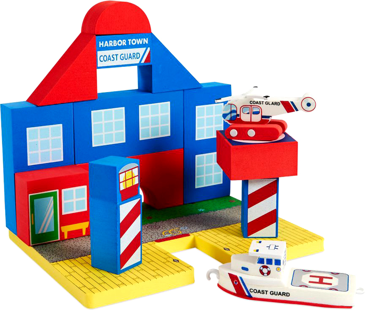 Набір плаваючих блоків для ванни Just Think Toys Floating Coast Guard 17 деталей (0684979220876) - зображення 2