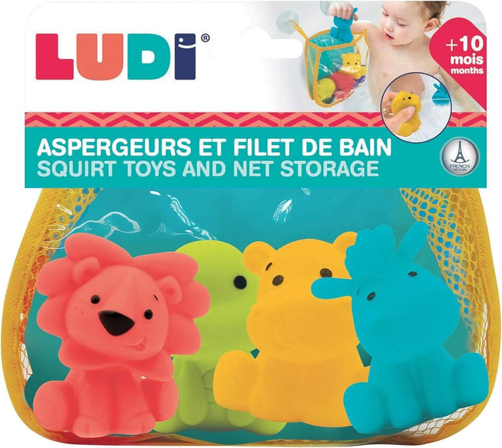 Набір іграшок для купання Ludi Animal With Storage Net (3550833400647) - зображення 1