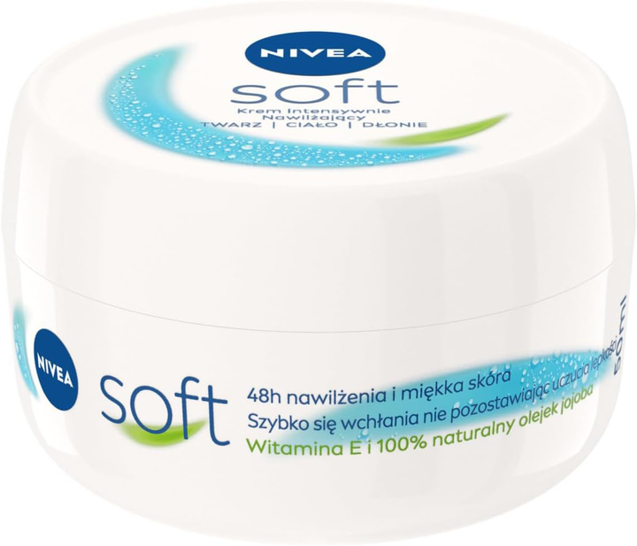 Крем для тіла Nivea Soft Body Cream інтенсивно зволожуючий 200 мл (4005900980298) - зображення 1