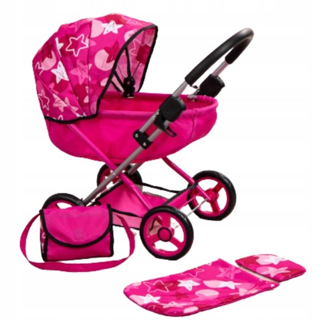 Wózek dla lalki Bayer Cosy z akcesoriami Różowa 46 cm (4003336413656) - obraz 1