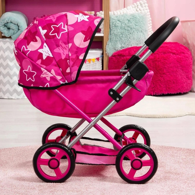 Wózek dla lalki Bayer Cosy z akcesoriami Różowa 46 cm (4003336413656) - obraz 5