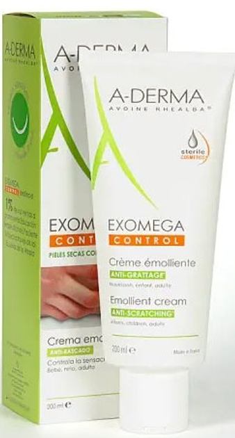 Крем для тіла A-Derma Exomega Control Emolient Cream пом'якшувальний 200 мл (8431938009582) - зображення 1
