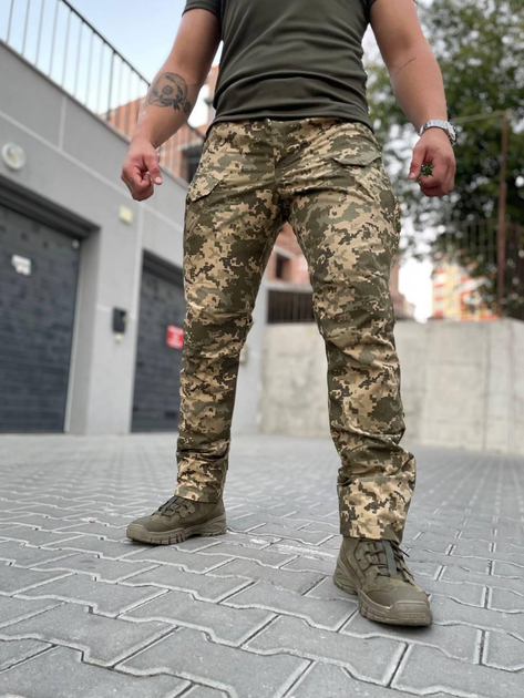 Тактичні штани польові літні, військові штани на літо ріп-стоп Піксель ММ-14 53 - зображення 1