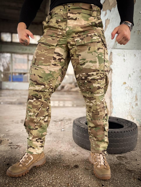 Тактичні штани польові літні, військові штани на літо ріп-стоп Мультикам 65 - зображення 2