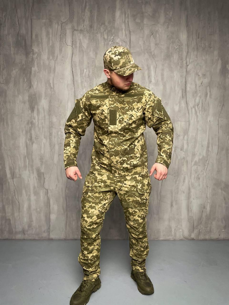 Тактичний польовий костюм вітро-вологозахисний літо, Тактична форма літня ріп-стоп Піксель ММ-14 65 - зображення 1