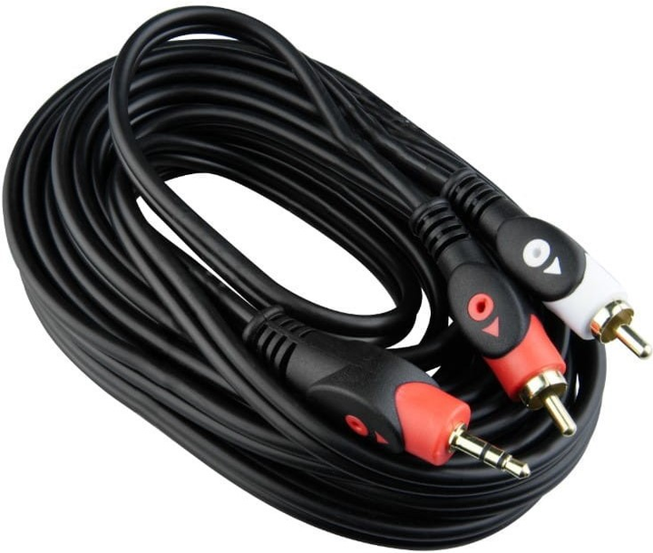 Кабель DPM 2 x RCA-mini Jack 5 м (5906881212523) - зображення 3