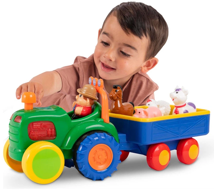 Игровой набор Kiddi Smart Трактор с трейлером (63180) – Безопасно