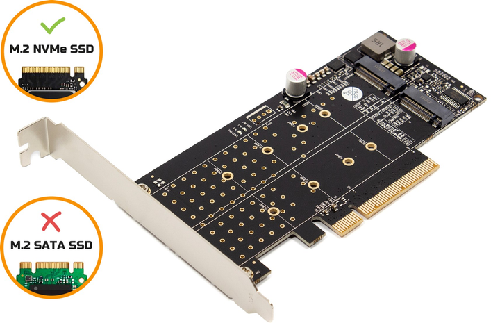 Контроллер Frime PCI-E x8 to 2 x M.2 (M Key NVMe), PI6C20400BLE (ECF-PCIEtoSSD018.LP) – фото, отзывы, характеристики в интернет-магазине ROZETKA | Купить в Украине: Киеве, Харькове, Днепре, Одессе, Запорожье, Львове Контроллер Frime PCI-E x8 to 2 x M.2 (M Key NVMe), PI6C20400BLE (ECF-PCIEtoSSD018.LP) – фото, отзывы, характеристики в интернет-магазине ROZETKA | Купить в Украине: Киеве, Харькове, Днепре, Одессе, Запорожье, Львове