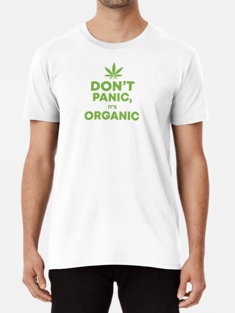 Чоловіча футболка Stedman з принтом Don`t panic it`s organic Пальма Білий L - Фото 1 Чоловіча футболка Stedman з принтом Don`t panic it`s organic Пальма Білий L - зображення 1