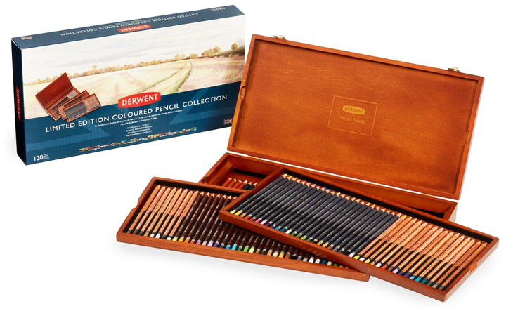 Набір кольорових олівців Derwent Pencil Collection Wooden Box 120 шт (5028252526319) - зображення 1